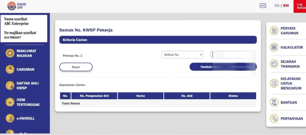 Pendaftaran Akaun KWSP Pekerja Bukan Warganegara