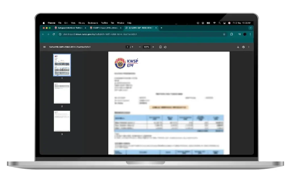 Muat turun penyata KWSP anda melalui Portal Web i‑Akaun (Ahli)