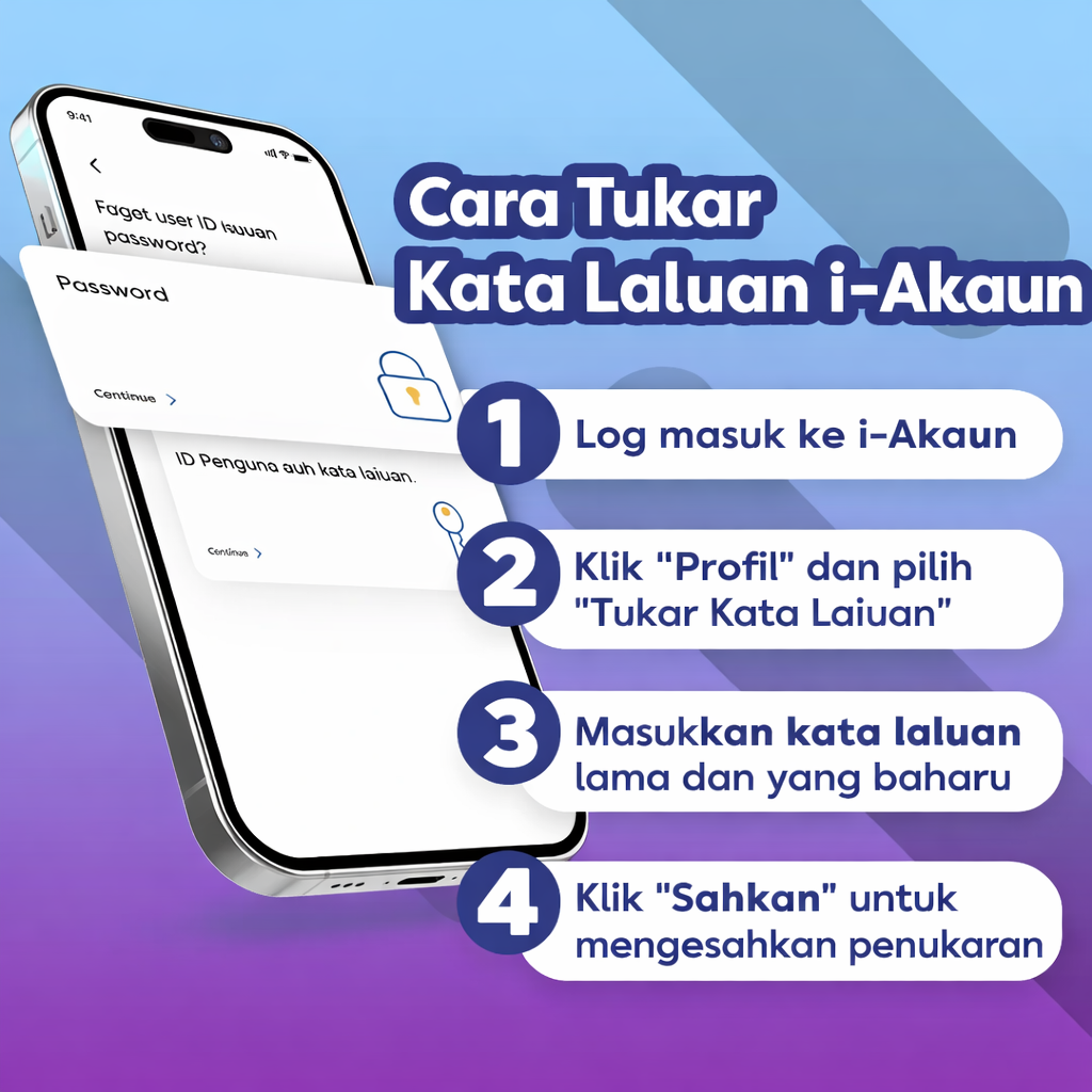 Cara Tetapkan Semula Kata Laluan i-Akaun Melalui Aplikasi KWSP
